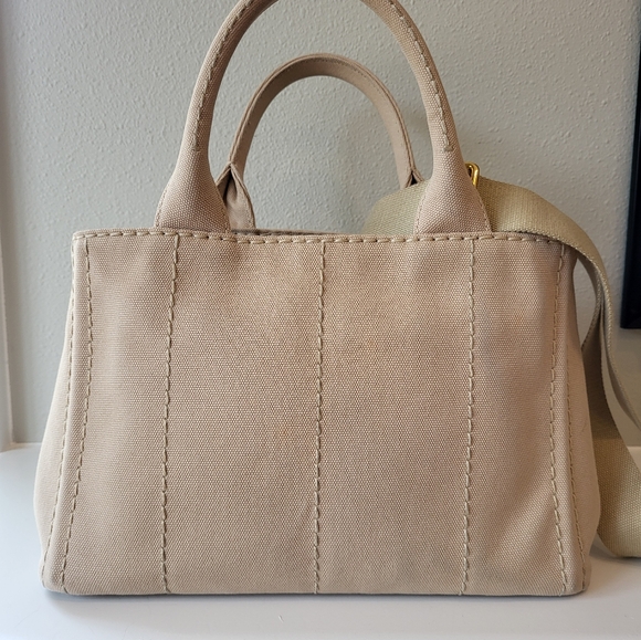 PRADA canvas small Canapa logo tote corda - Picture 3 of 16